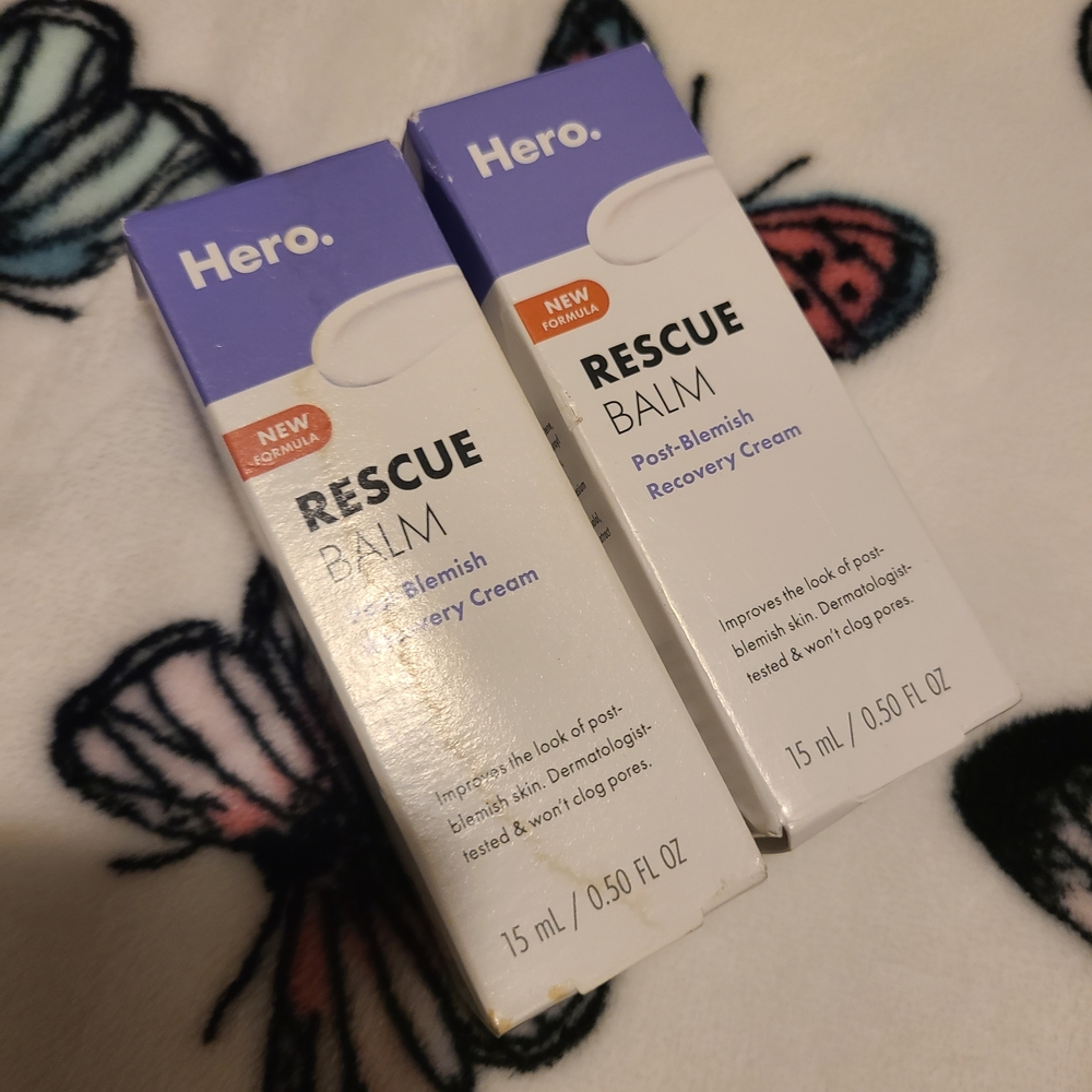 2x Hero Cosmetics Rescue Balm, Post Blemish Recovery Cream 1.69 fl oz